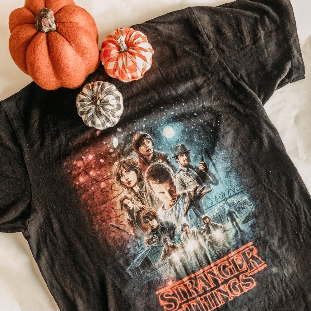 Stranger Things Black Tee. Size Small - image 1